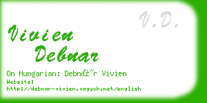 vivien debnar business card